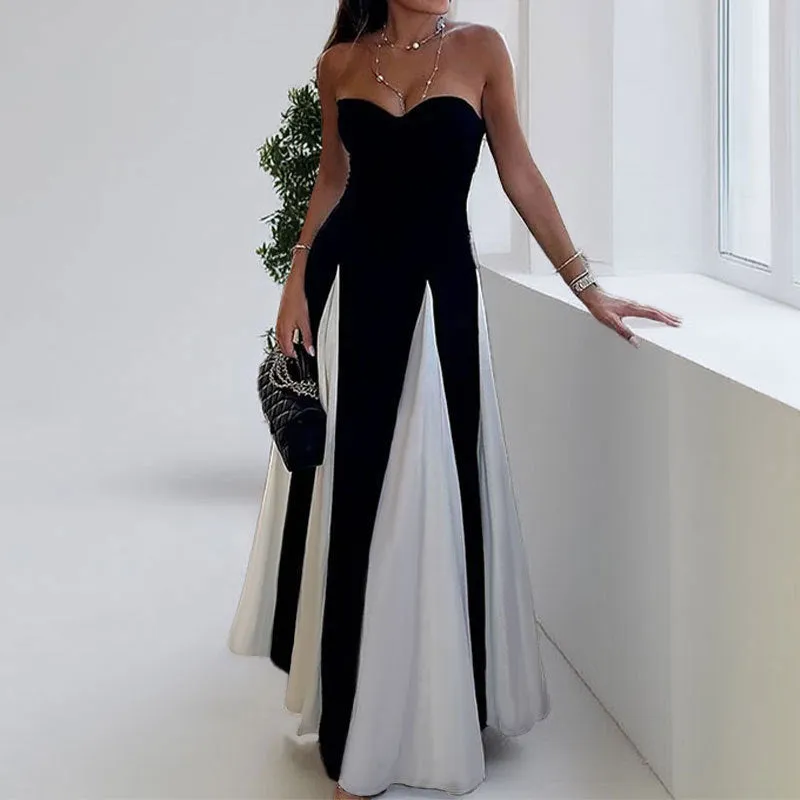 STOREXQ New autumn new personalized fashion temperament elegant sexy backless slim evening dress dress