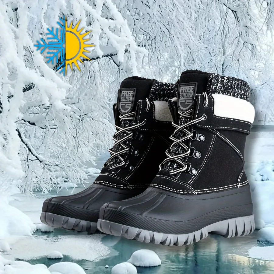Stylish Insulated Winter Hiking Boots with AntiSlip Sole