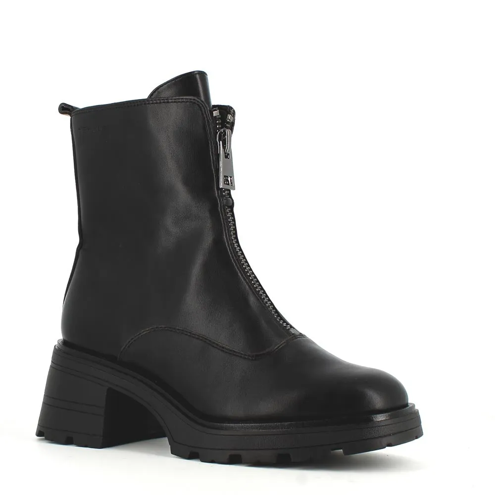 Tamaris Front Zipper Ankle Boot Black