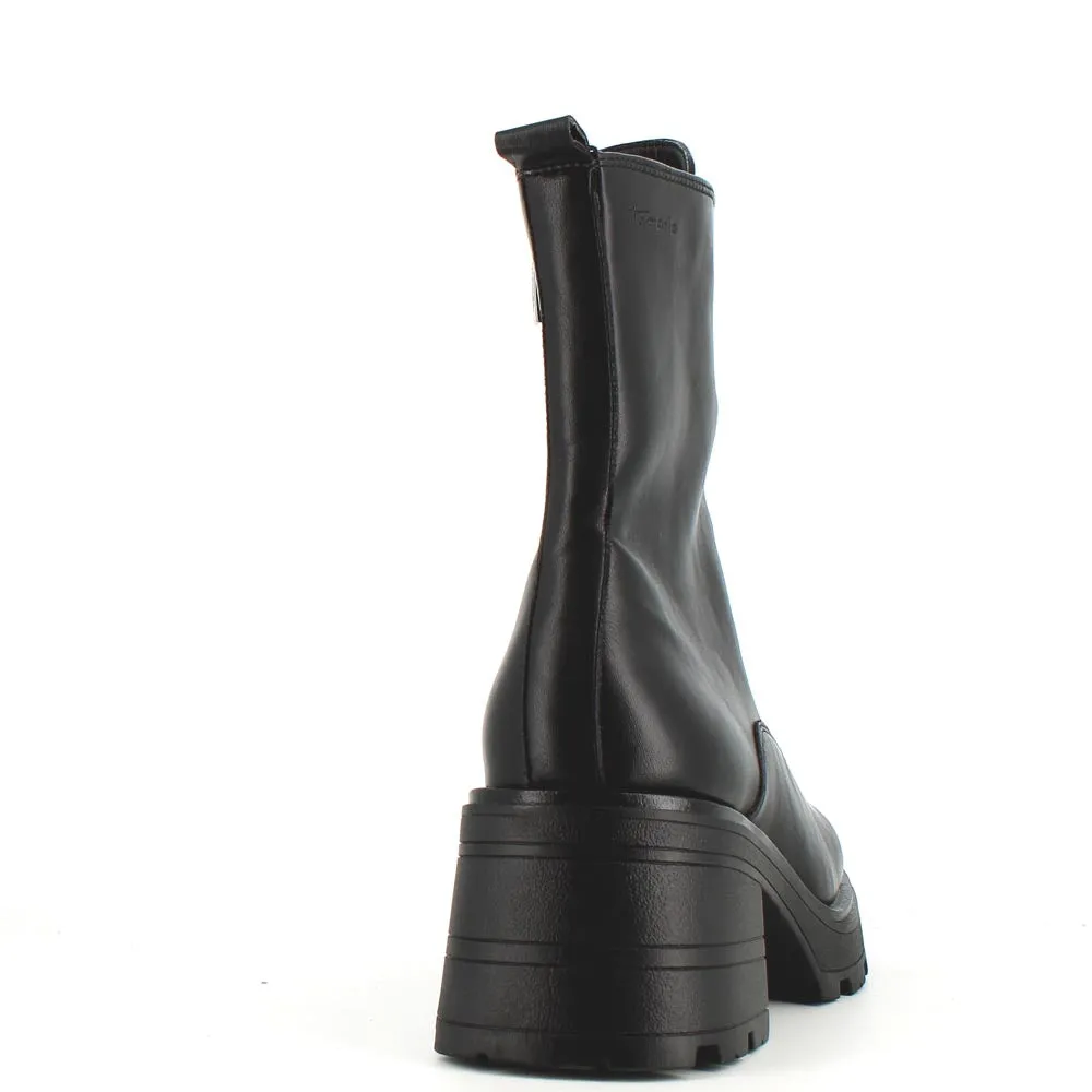 Tamaris Front Zipper Ankle Boot Black