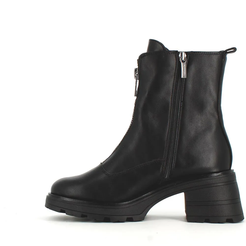 Tamaris Front Zipper Ankle Boot Black