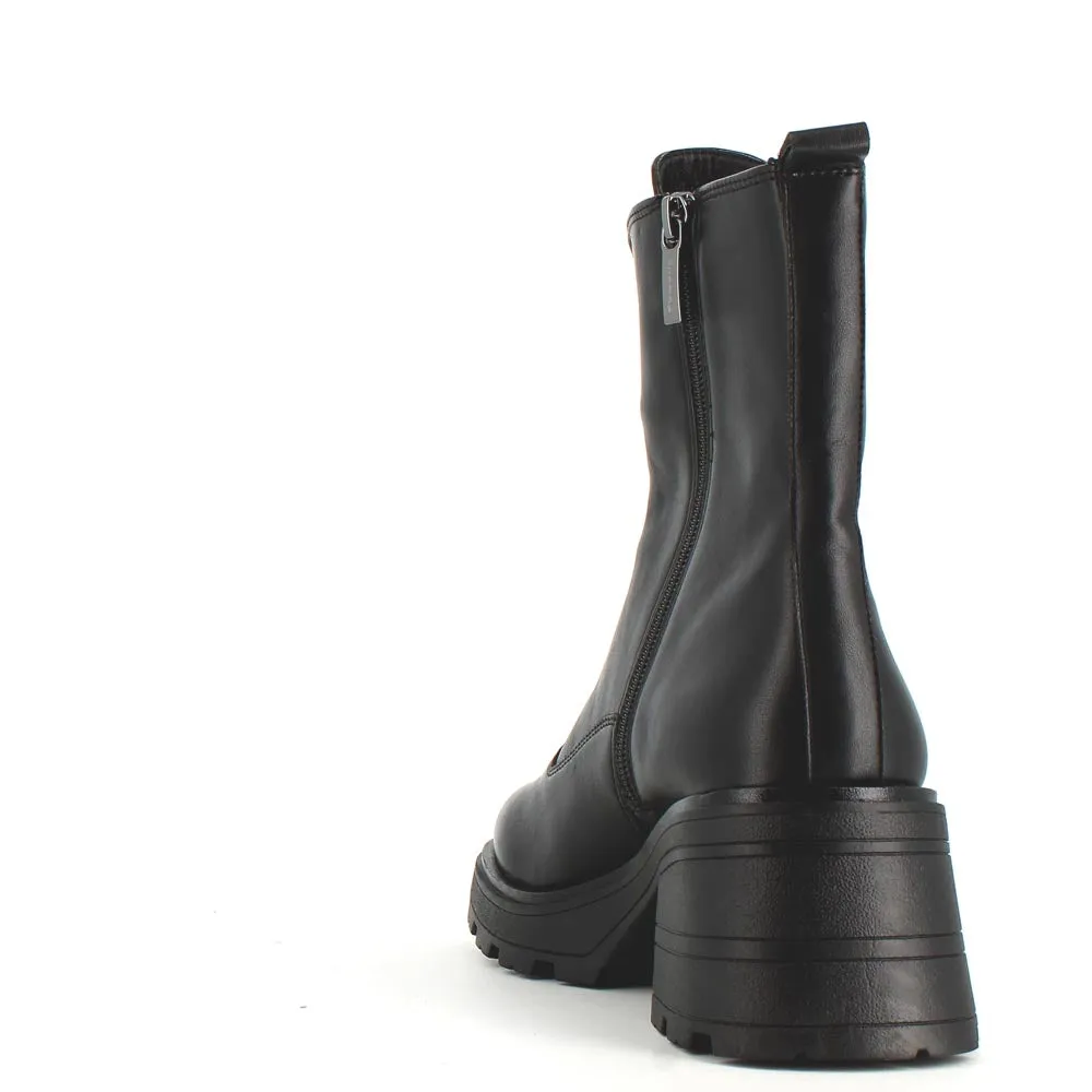 Tamaris Front Zipper Ankle Boot Black