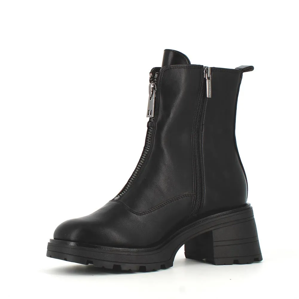 Tamaris Front Zipper Ankle Boot Black