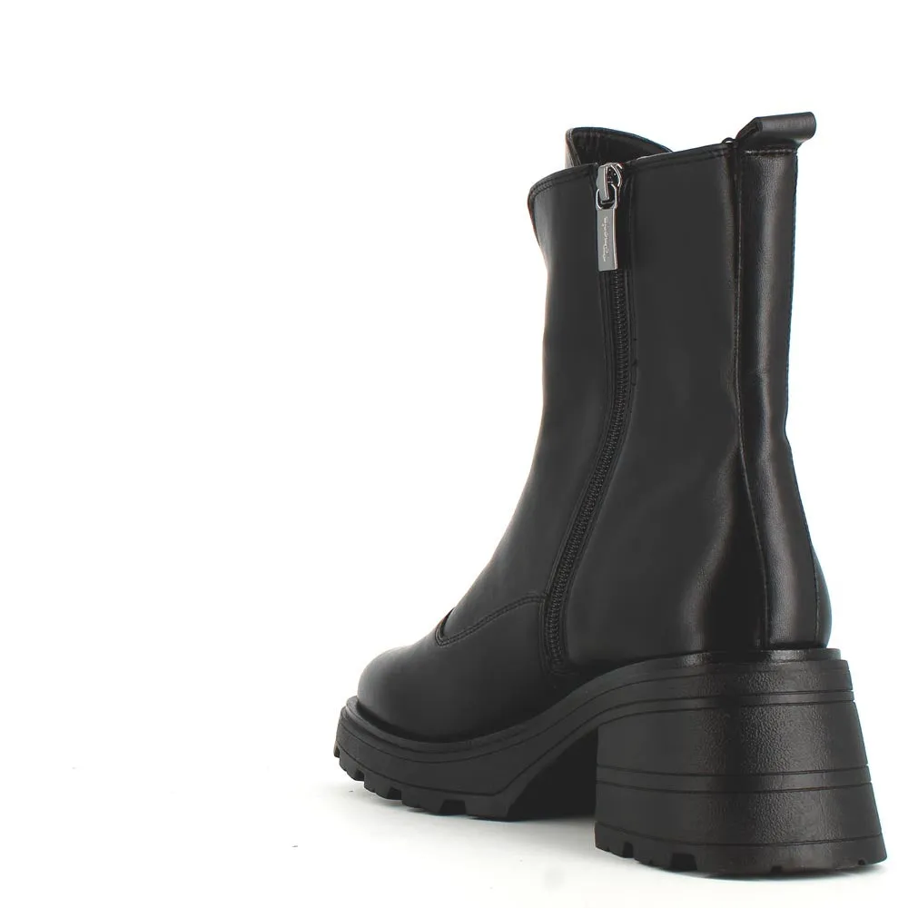 Tamaris Front Zipper Ankle Boot Black