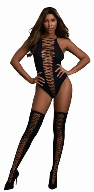 Teddy and Stockings - One Size - Black