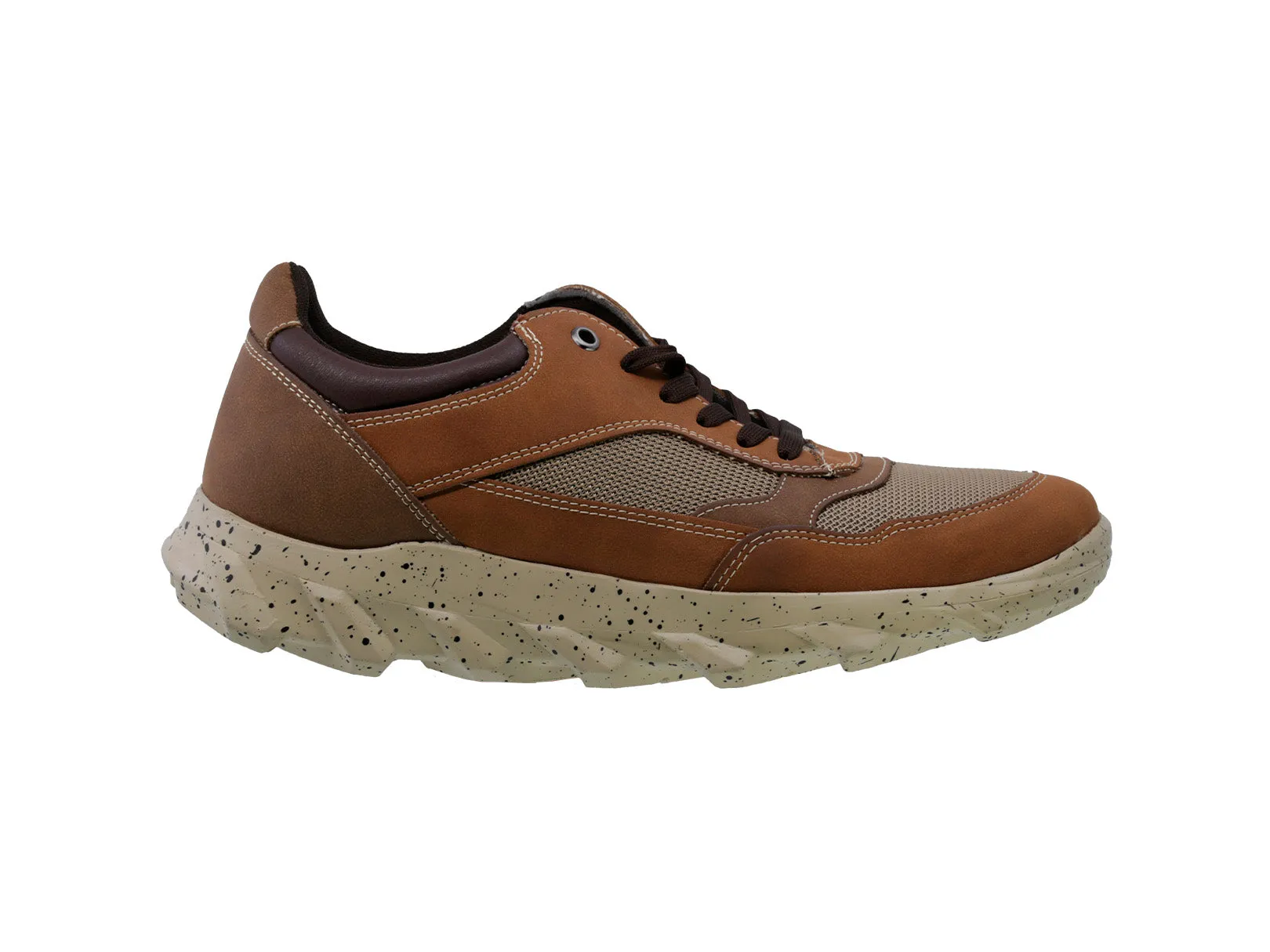 Tenis sneaker Casual Triples Locarno 37300 Camel para Hombre