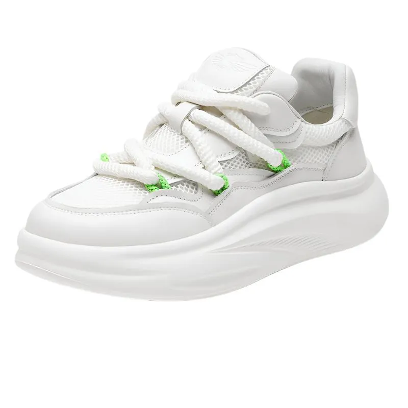TNV Casual Leather Shoes Genuine Leather Sneakers Summer and autumn Breathable laces up for school DS2341