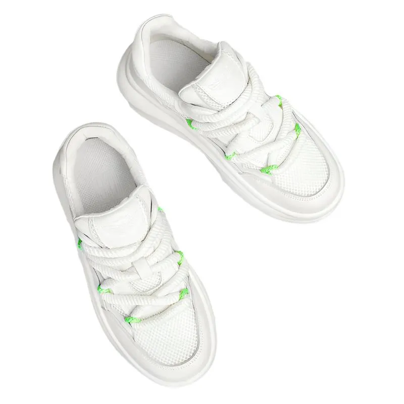 TNV Casual Leather Shoes Genuine Leather Sneakers Summer and autumn Breathable laces up for school DS2341