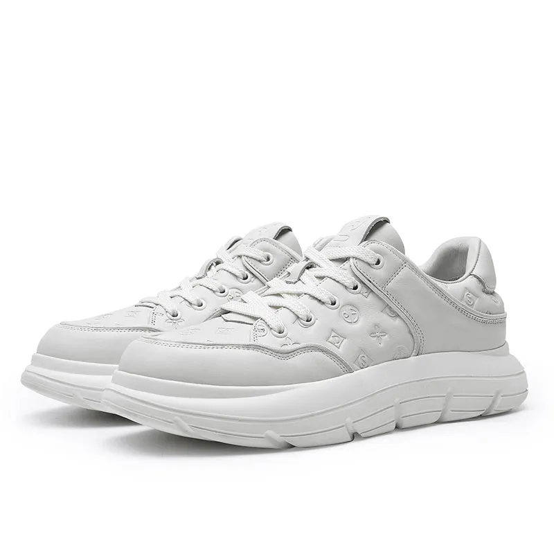 TNV Casual Leather Shoes Genuine Leather Thick Bottom Sneakers Laces Up autumn winter Breathable DS02856