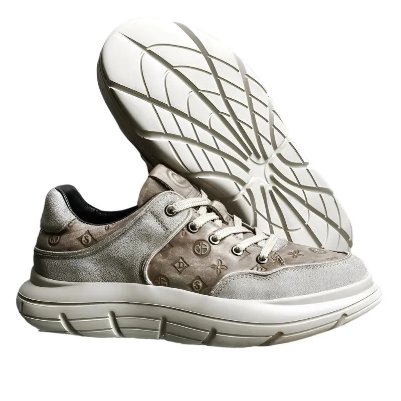 TNV Casual Leather Shoes Genuine Leather Thick Bottom Sneakers Laces Up autumn winter Breathable DS02856