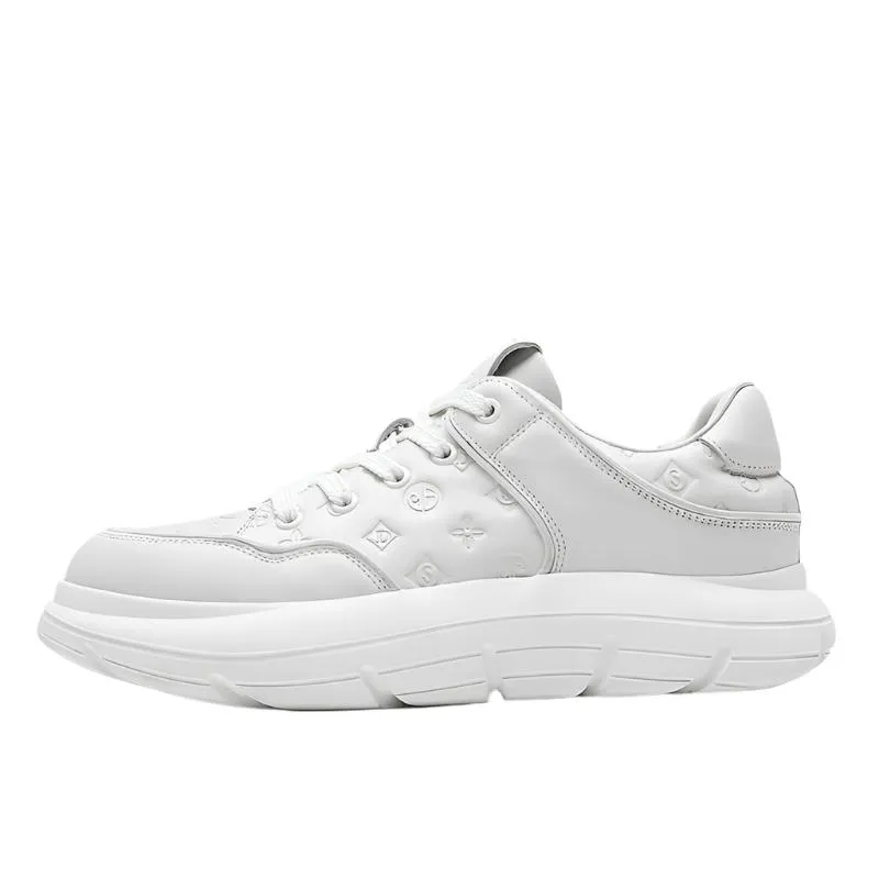 TNV Casual Leather Shoes Genuine Leather Thick Bottom Sneakers Laces Up autumn winter Breathable DS02856