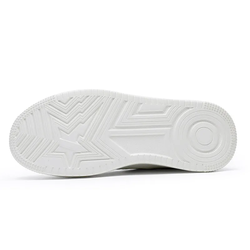 TNV Casual Leather Shoes Genuine Leather Thick Bottom Sneakers Laces Up  Breathable DS2308