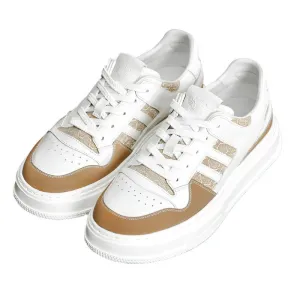 TNV Casual Leather Shoes Genuine Leather Thick Bottom Sneakers Laces Up  Breathable DS2308