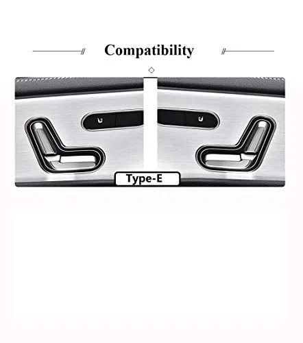 TopDall Type C Bling Crystal Rhinestone Seat Adjust Buttons Control Caps for Mercedes-Benz