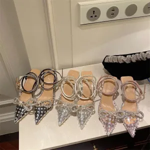 Transparent Embellished Princess Heels
