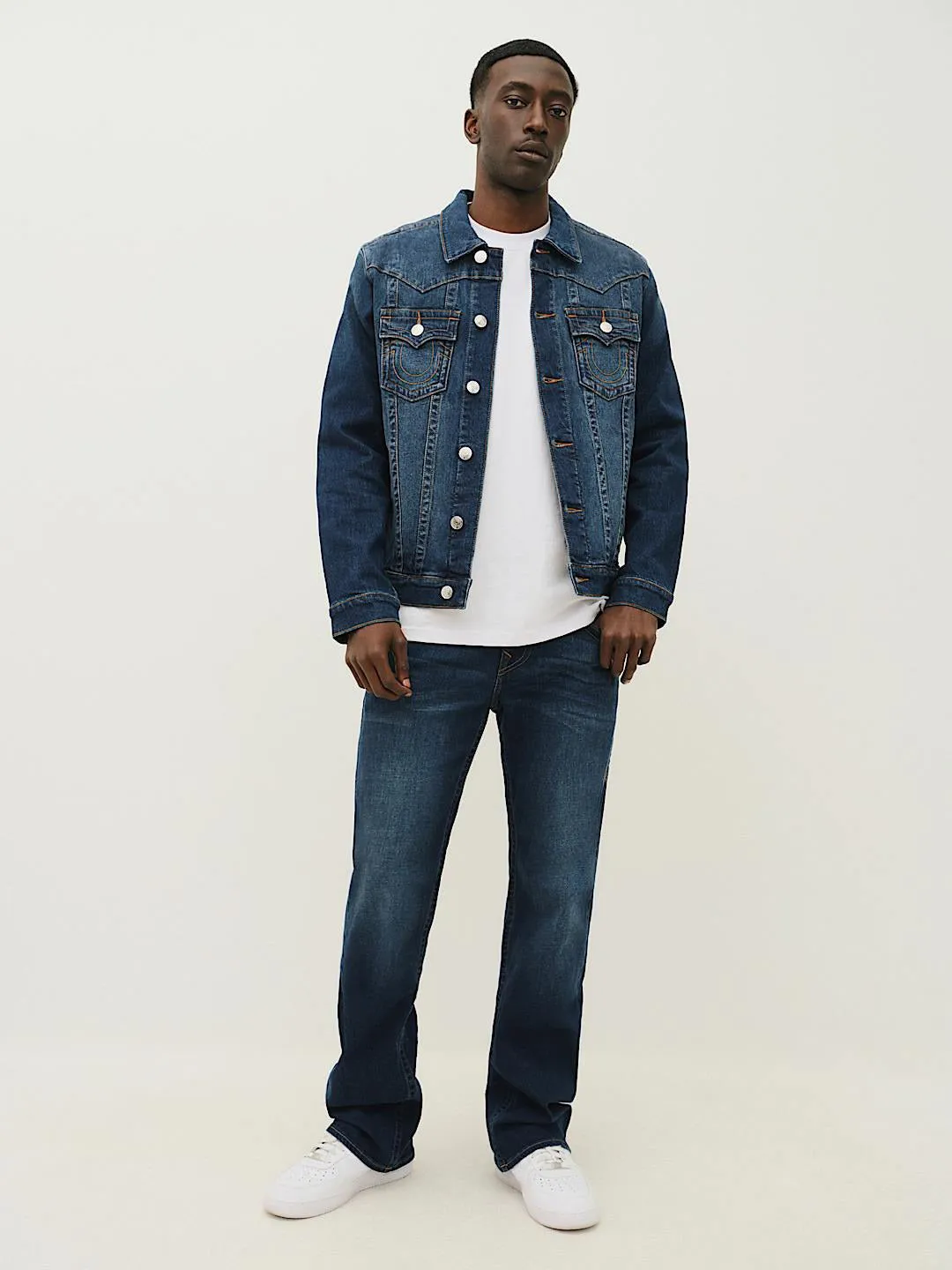 True Religion Sn Billy Bootcut Blue Mid Rise Washed Jeans