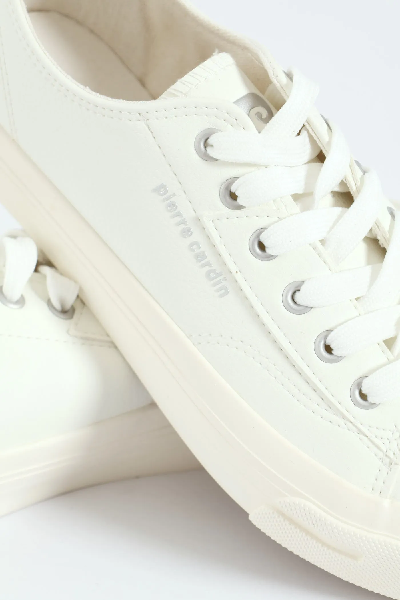 Urban Basic Vulcanised Lace Up Sneaker - White/White