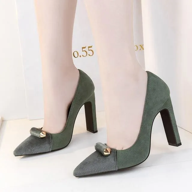 Valentine Pumps Ladies Pointed Toe Red High Heels