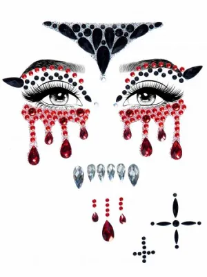 Vampire Adhesive Face Stick-On Jewels