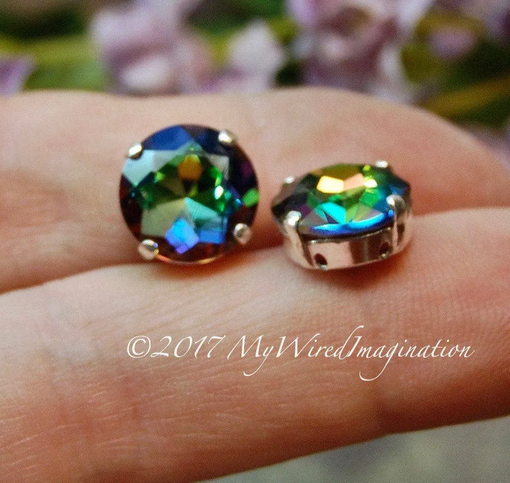 Vitrail Medium Vintage Swarovski, 11mm art 1200 Dentelles with Setting