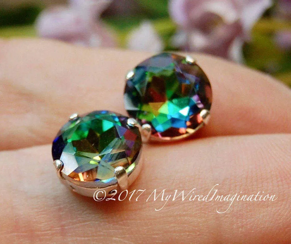 Vitrail Medium Vintage Swarovski, 11mm art 1200 Dentelles with Setting