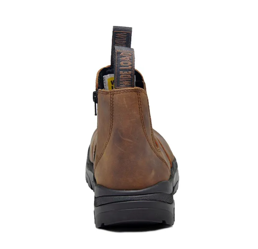 Wide Load 390CZN Casual Black Soft Toe Slip On Zip Boot