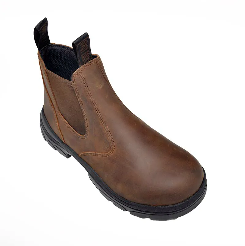 Wide Load 390CZN Casual Black Soft Toe Slip On Zip Boot