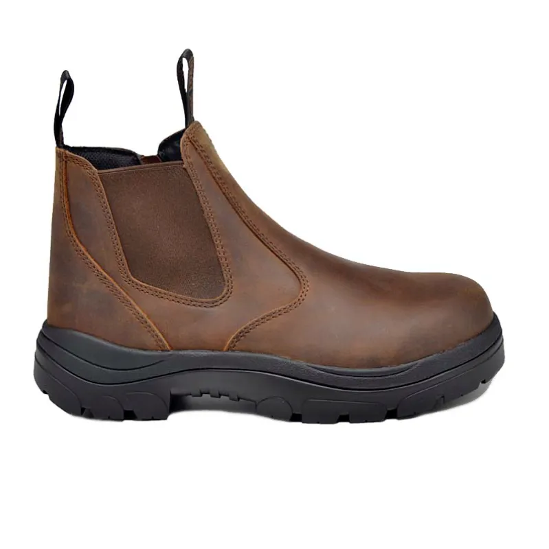 Wide Load 390CZN Casual Black Soft Toe Slip On Zip Boot