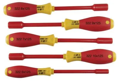 Wiha® Tools SoftFinish Insulated Nut Driver Sets, Hex, Metric, 5 per set, 32291