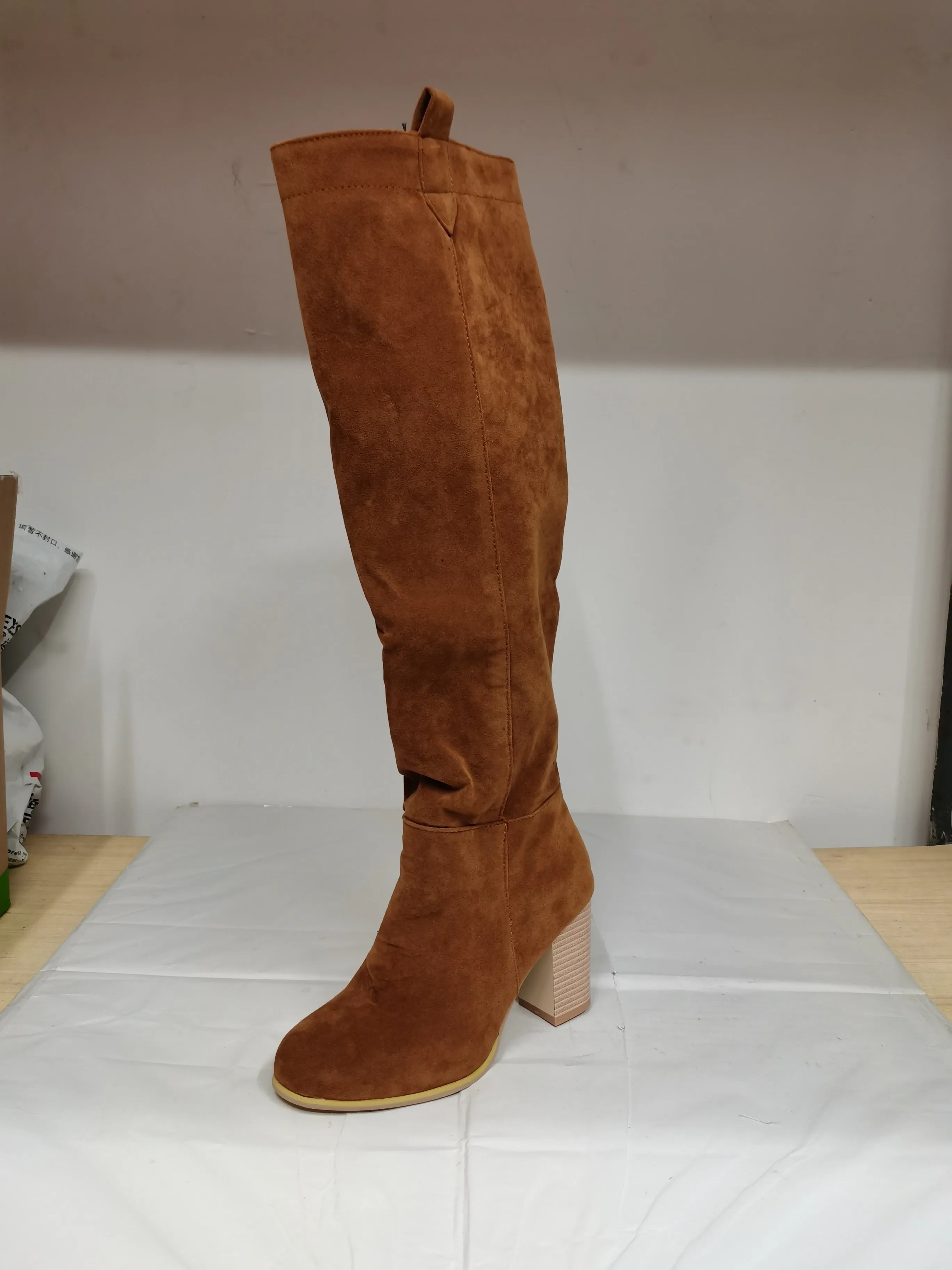 Women long knee High Boots Sexy Heels Suede
