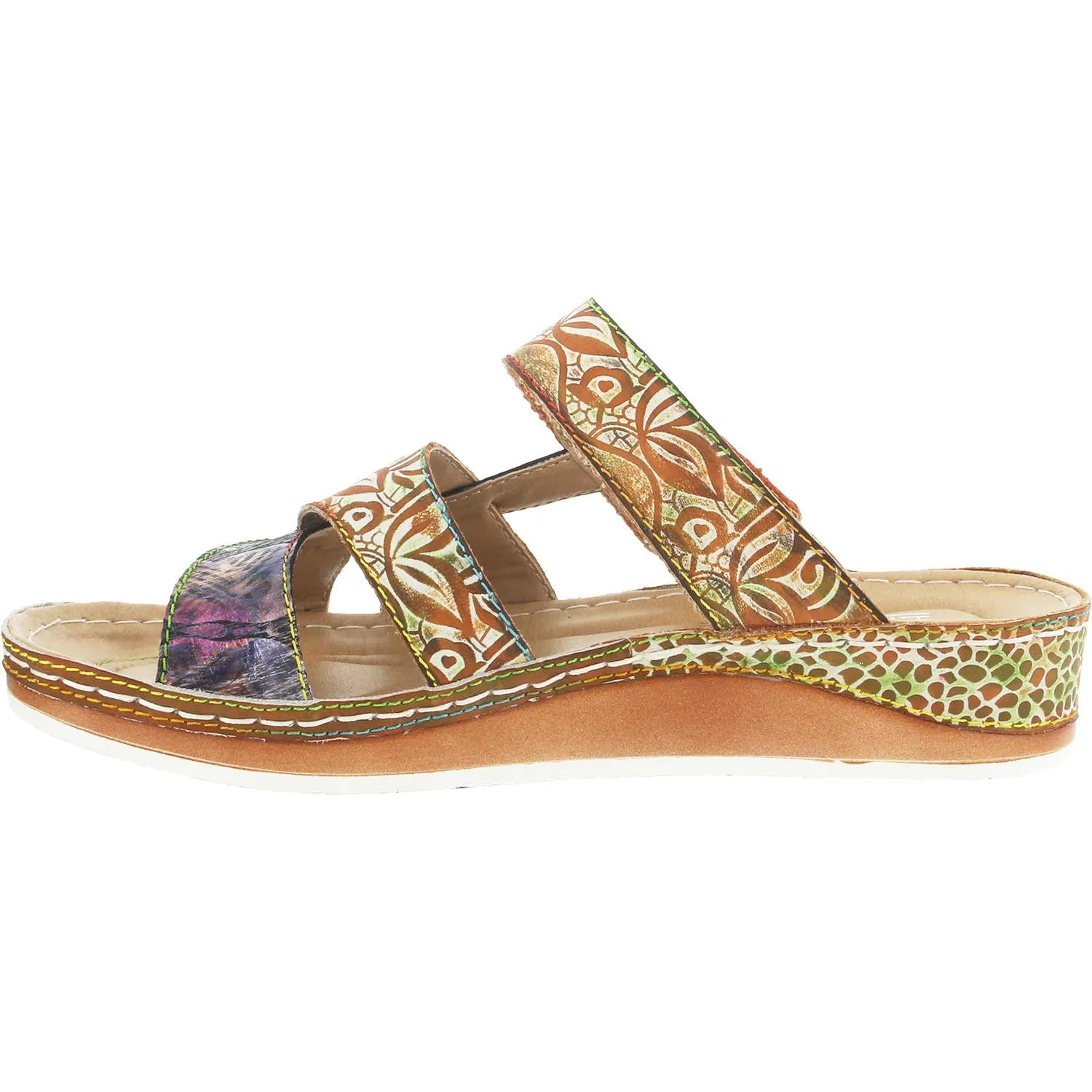 Women's L'Artiste by Spring Step Caiman Camel Multi Leather
