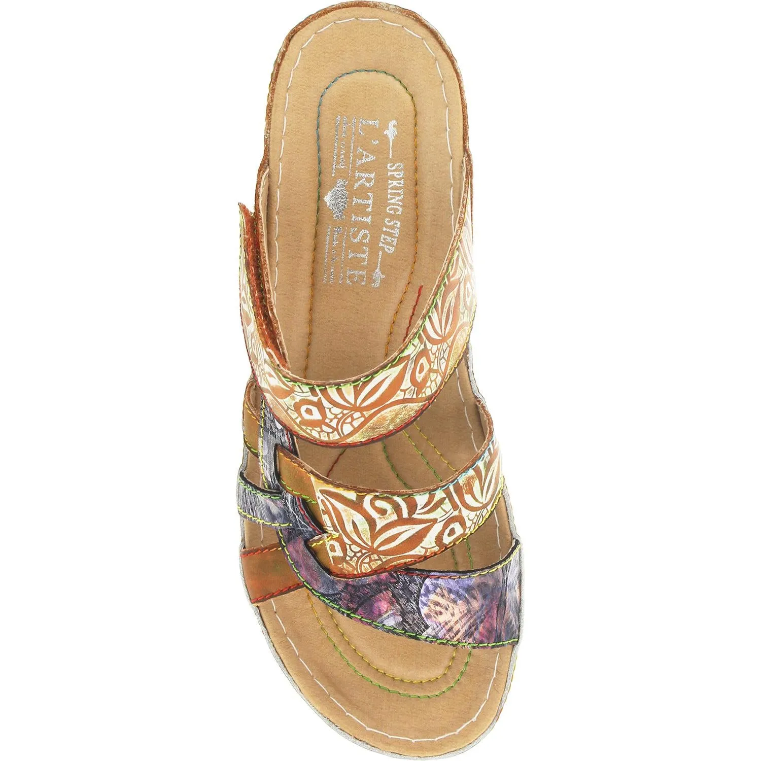 Women's L'Artiste by Spring Step Caiman Camel Multi Leather