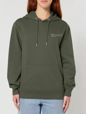 Women's Organic Cotton Relaxed Fit Hoodie | Pine Green Khaki