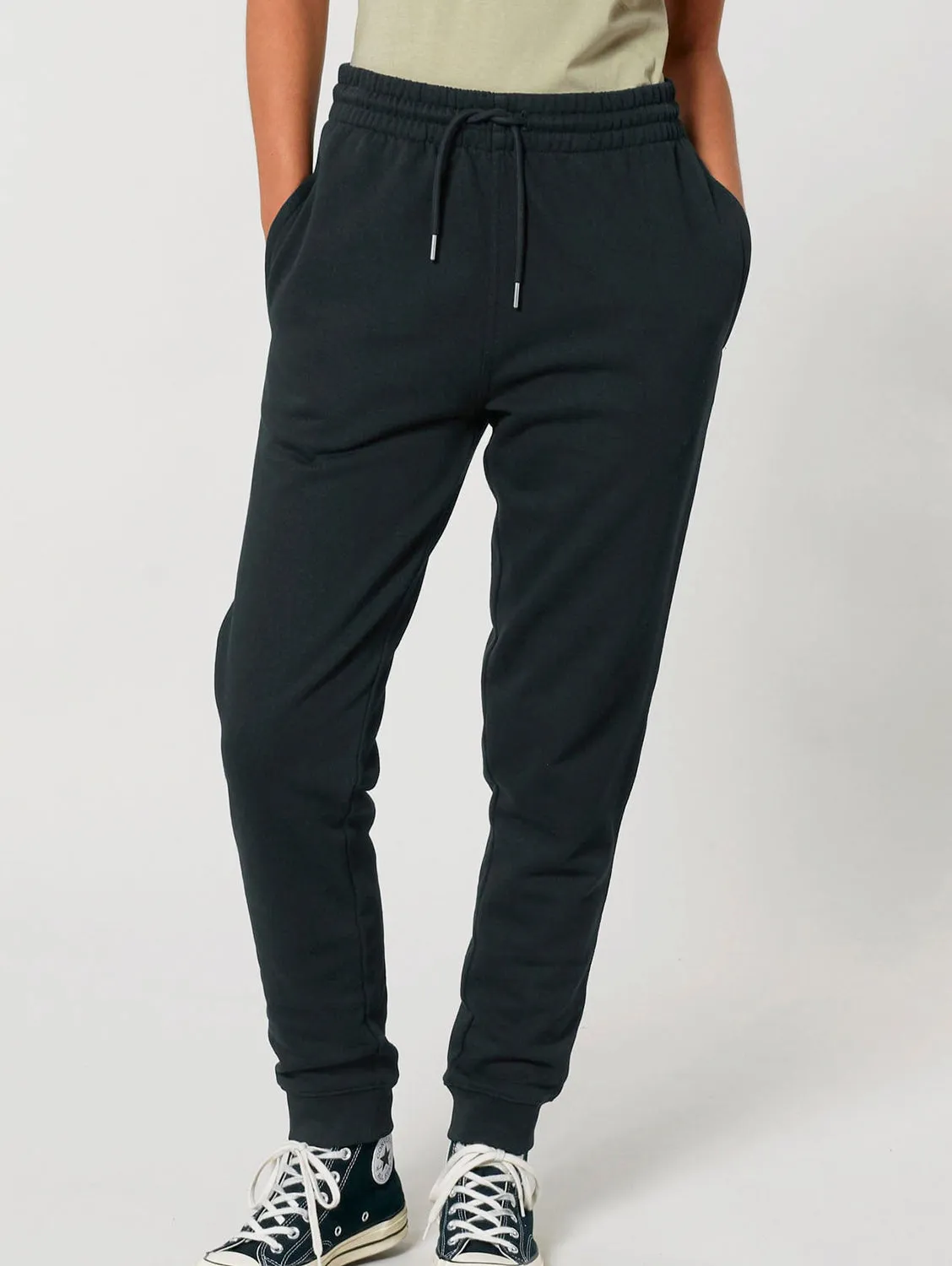 Women's Organic Cotton Relaxed Fit Joggers | Jet Black