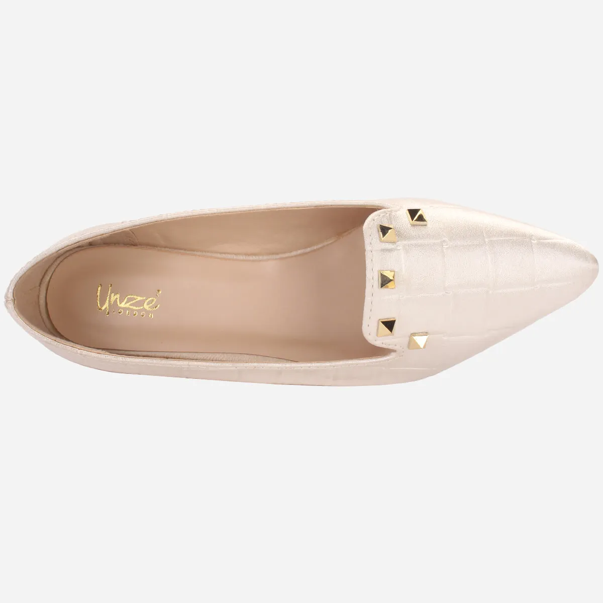 Women's "DIKAX" Pointed Toe Decorated Flat Pumps