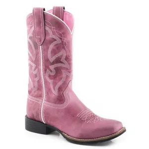 Women's Roper Monterey Leather Boots Handcrafted Pink