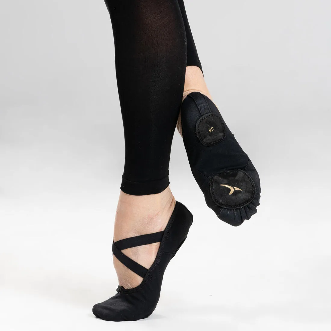 Women's Split-Sole Canvas Demi-Pointe Ballet Shoes - Salmon