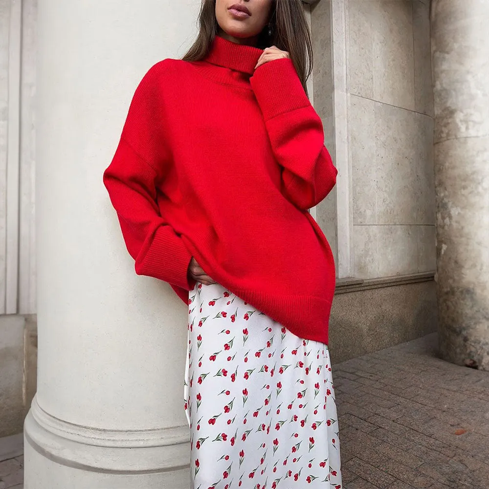 XIEYINSHE Cross-border floral skirt Europe, America New spring temperament elegant high waist A word fishtail cherry print skirt
