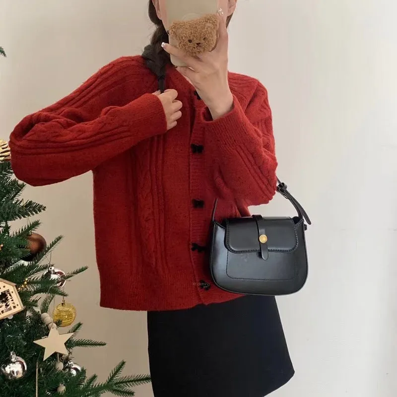 XIEYINSHE Korean gentle wind bow knitted sweater jacket women's design sense niche temperament soft waxy women's knitted cardigan