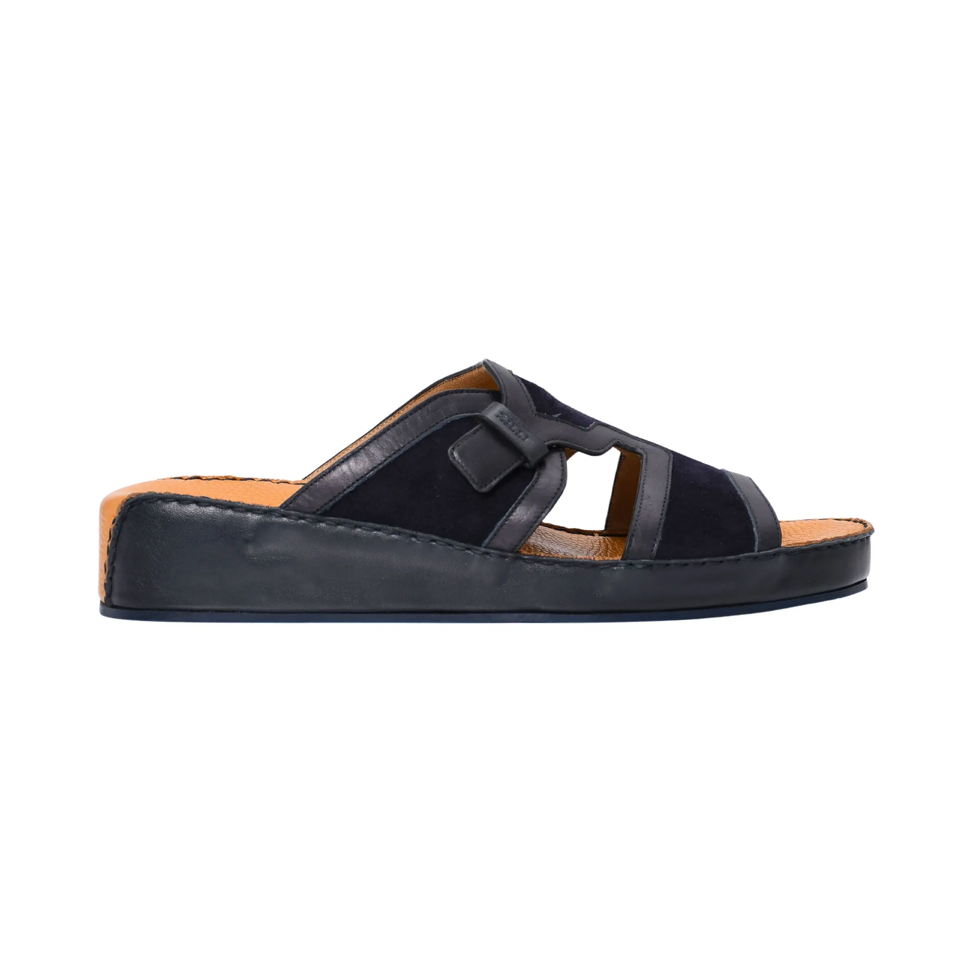 Zilli Men's Dark Navy Leather Sandal